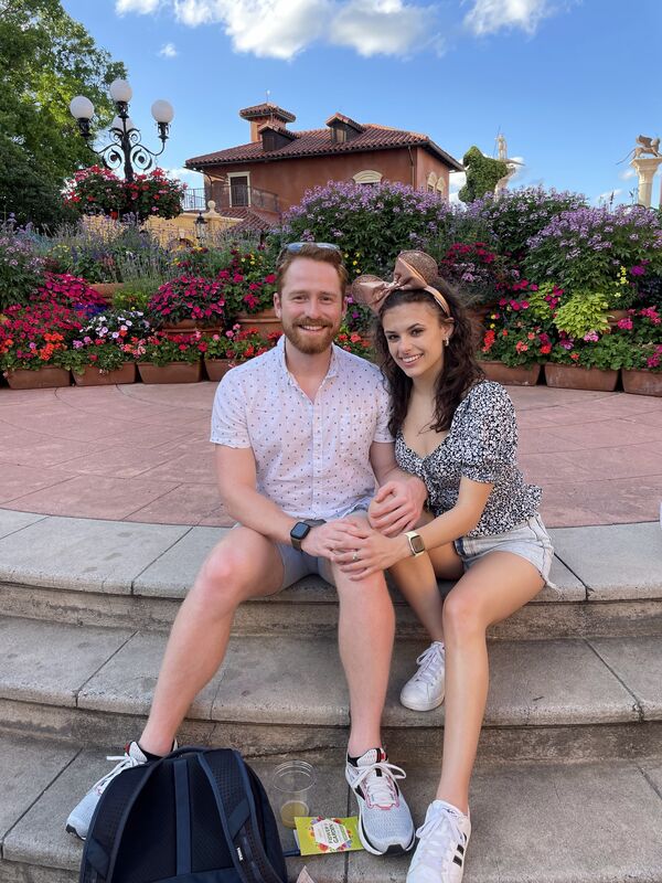 Mitchell and Kathleen enjoying a day at Disney together
