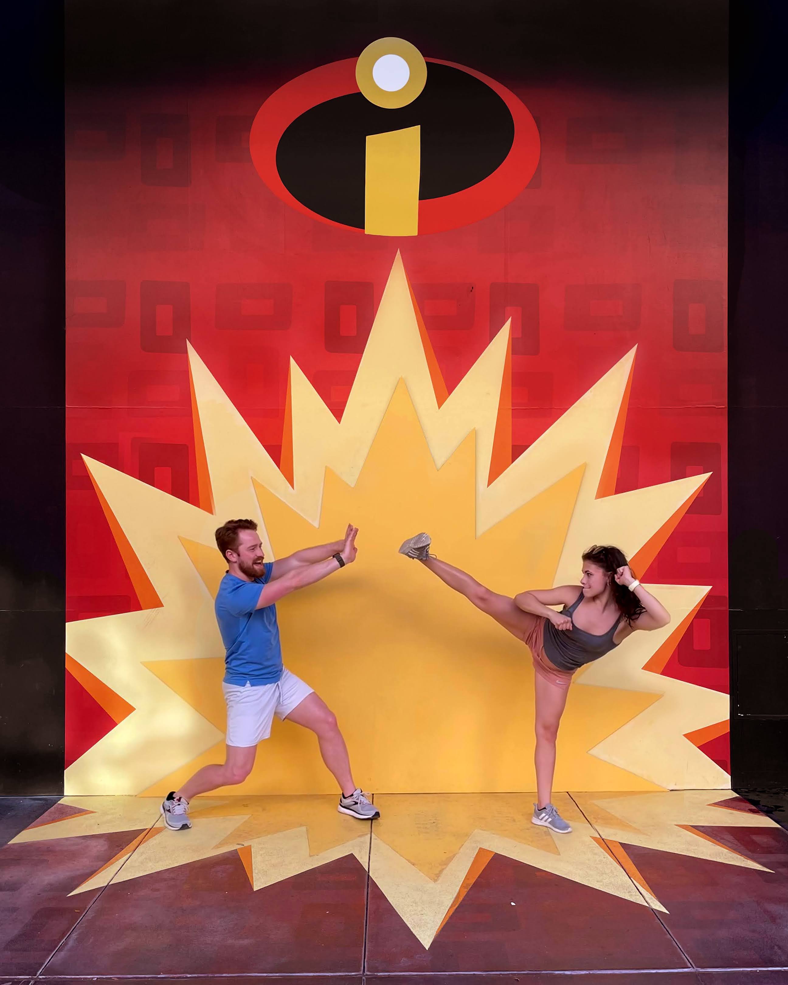 Mitchell and Kathleen posing together on an adventure outing