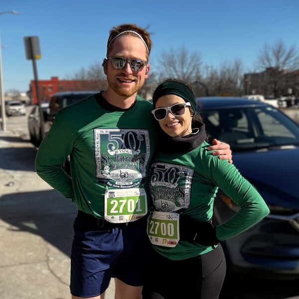 Mitchell and Kathleen together on race day in Bay City