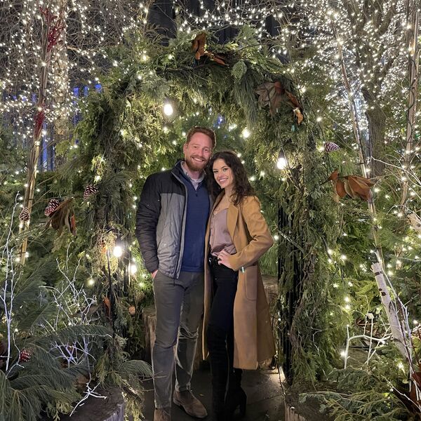 Mitchell and Kathleen celebrating New Year's together
