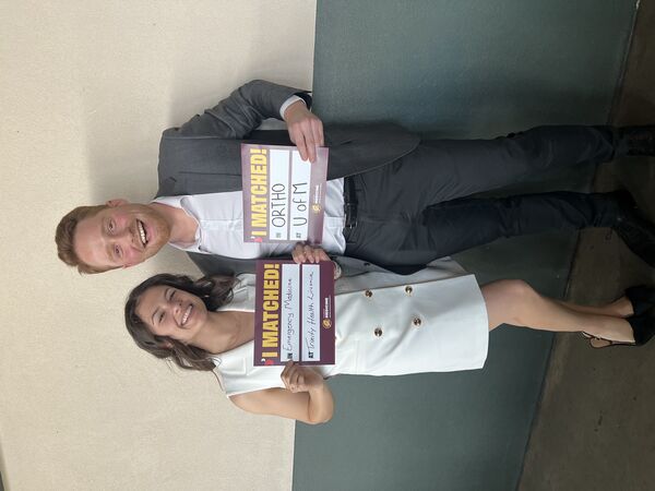 Mitchell and Kathleen celebrating Match Day together